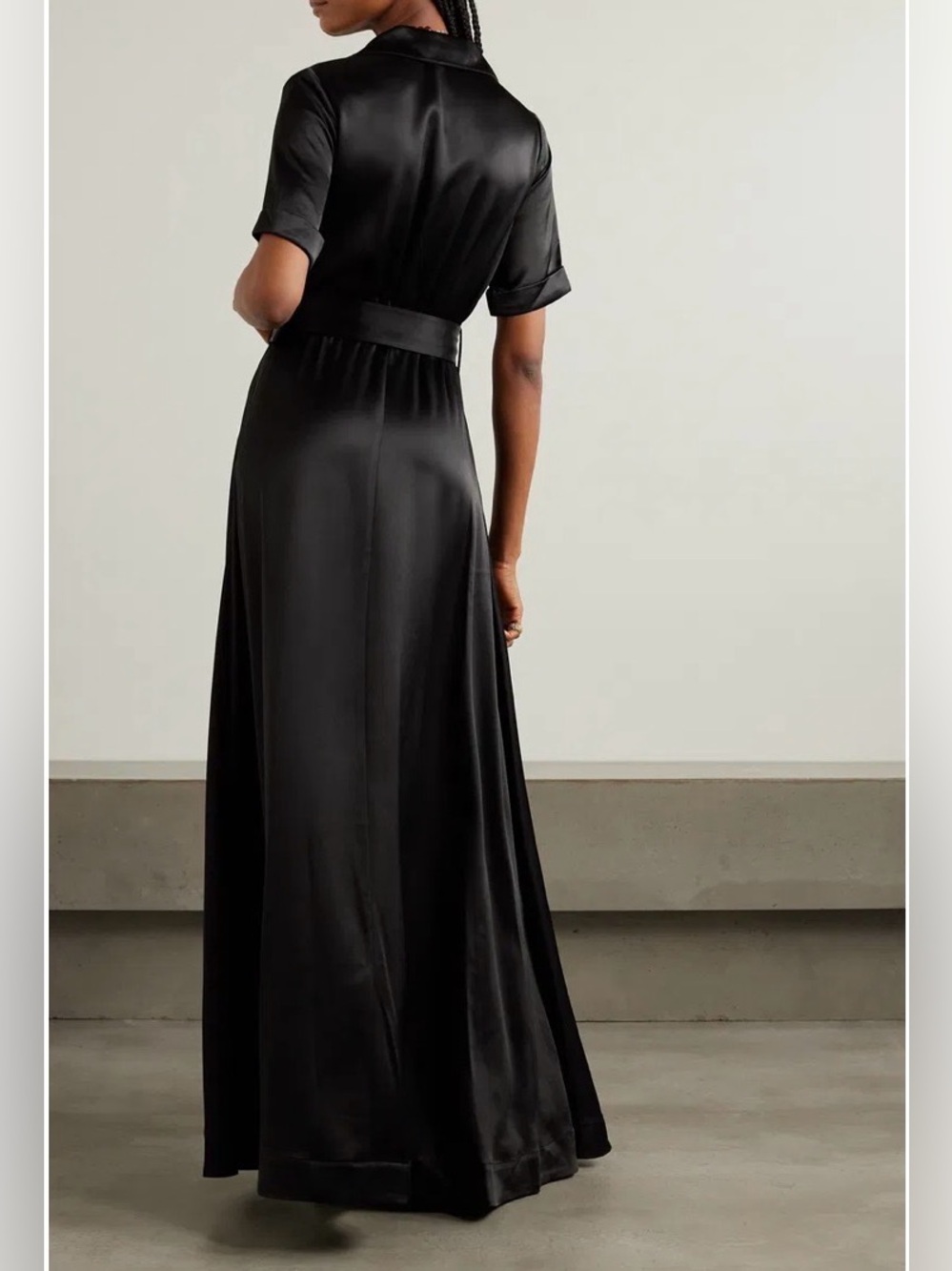 STAUD Millie Belted Satin Maxi Shirt
Dress - Picture 2 of 12